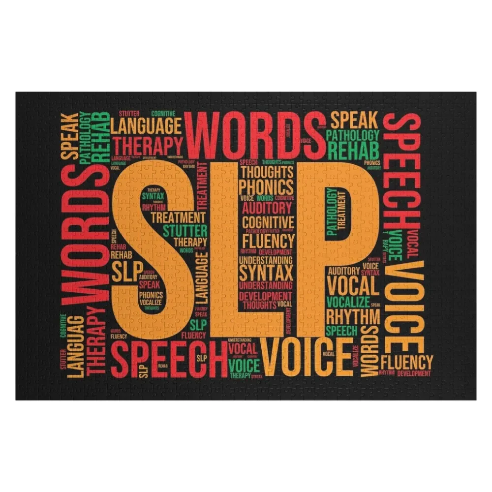 

SLP Word Cloud Jigsaw Puzzle Personalize Wood Adults Iq Puzzle