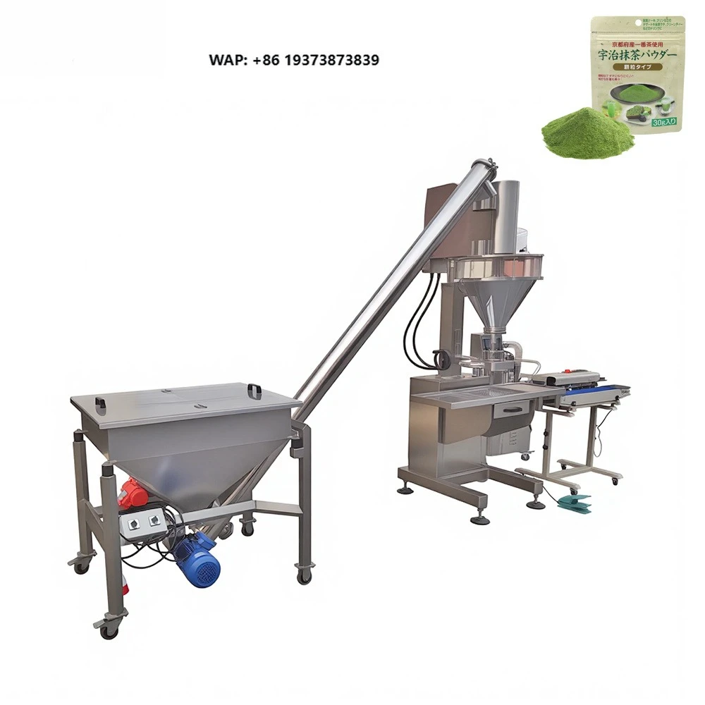 High Precision Semi-Auto Auger Filling Machine with Weighing System Vertical Powder Screw Filler for Food Chemical