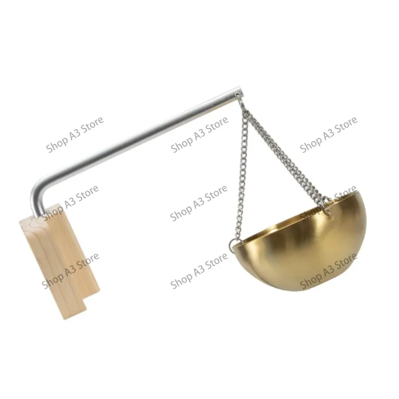 12cm Golden Stainless Steel Sauna Aromatherapy Bowl, Wall Mount Essential Oil Bowl for Steam Room Use