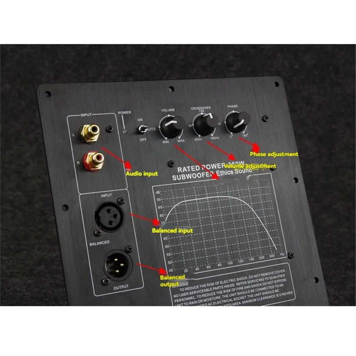 SCLS 350W Heavy Subwoofer Digital Active Power Amplifier Board Plate Amp Professional Theater Audiophile Subwoofer EU Plug