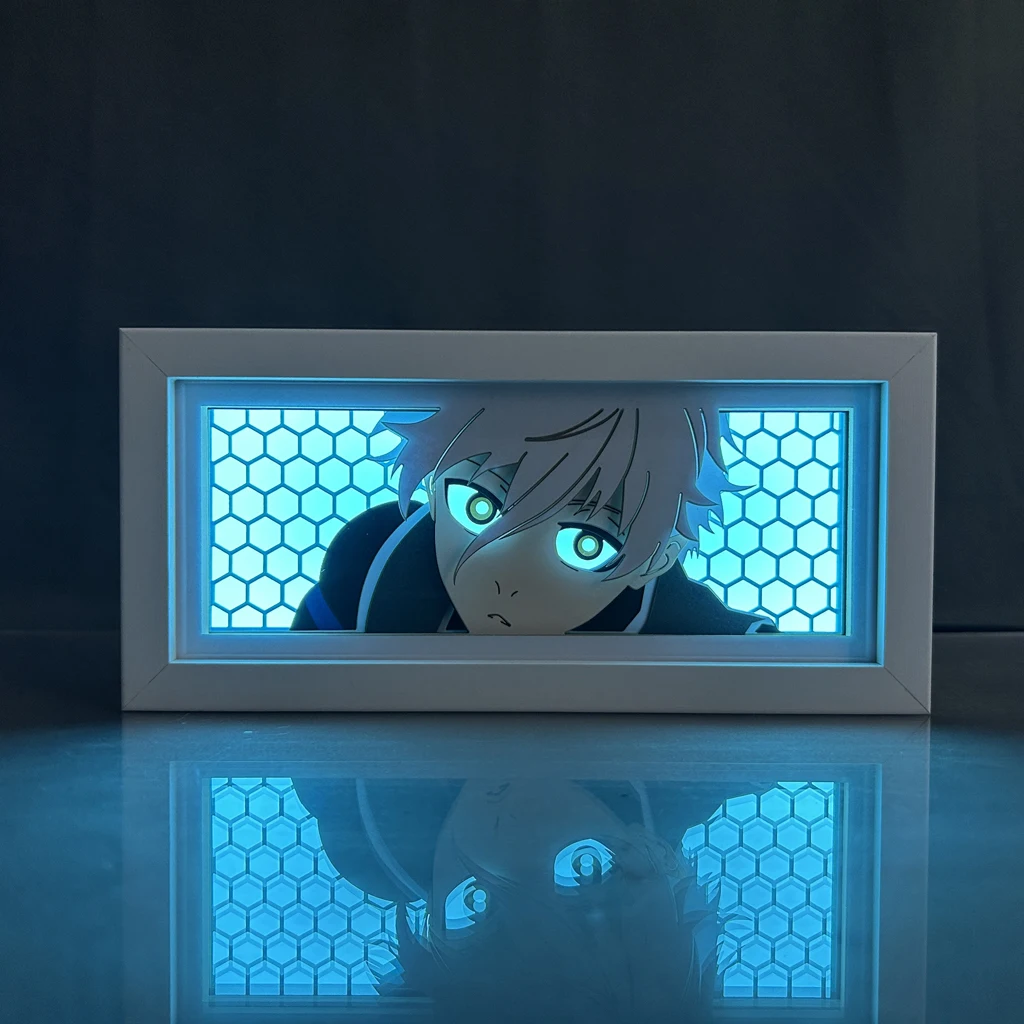 Boîte à lumière LED personnalisée en papier découpé avec cadre en bois MDF, lampe d'illusion 3D pour chambre à coucher et décoration de la maison, vente en gros