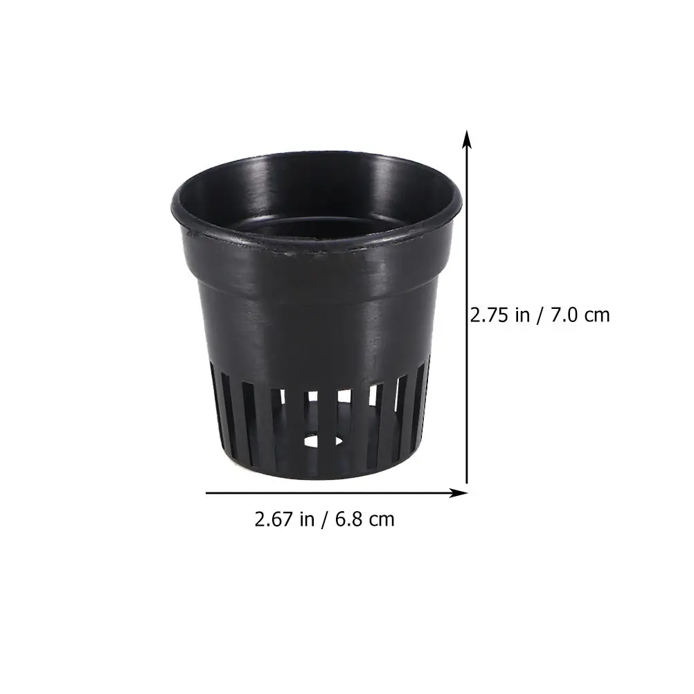 15Pcs Heavy Duty Plastic Plant Net Cups for Hydroponics with Drainage Holes Root Pruning Slotted Nursery Pots Garden Containers