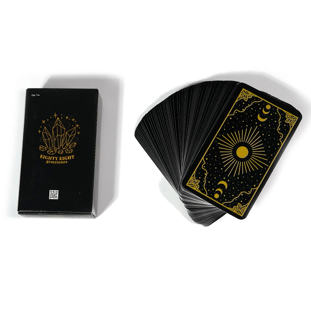 2024 New Eighty Eight Gemstones Tarot Deck Cards Divination Deck English Oracle Board Playing INK Table Game For Party ﻿