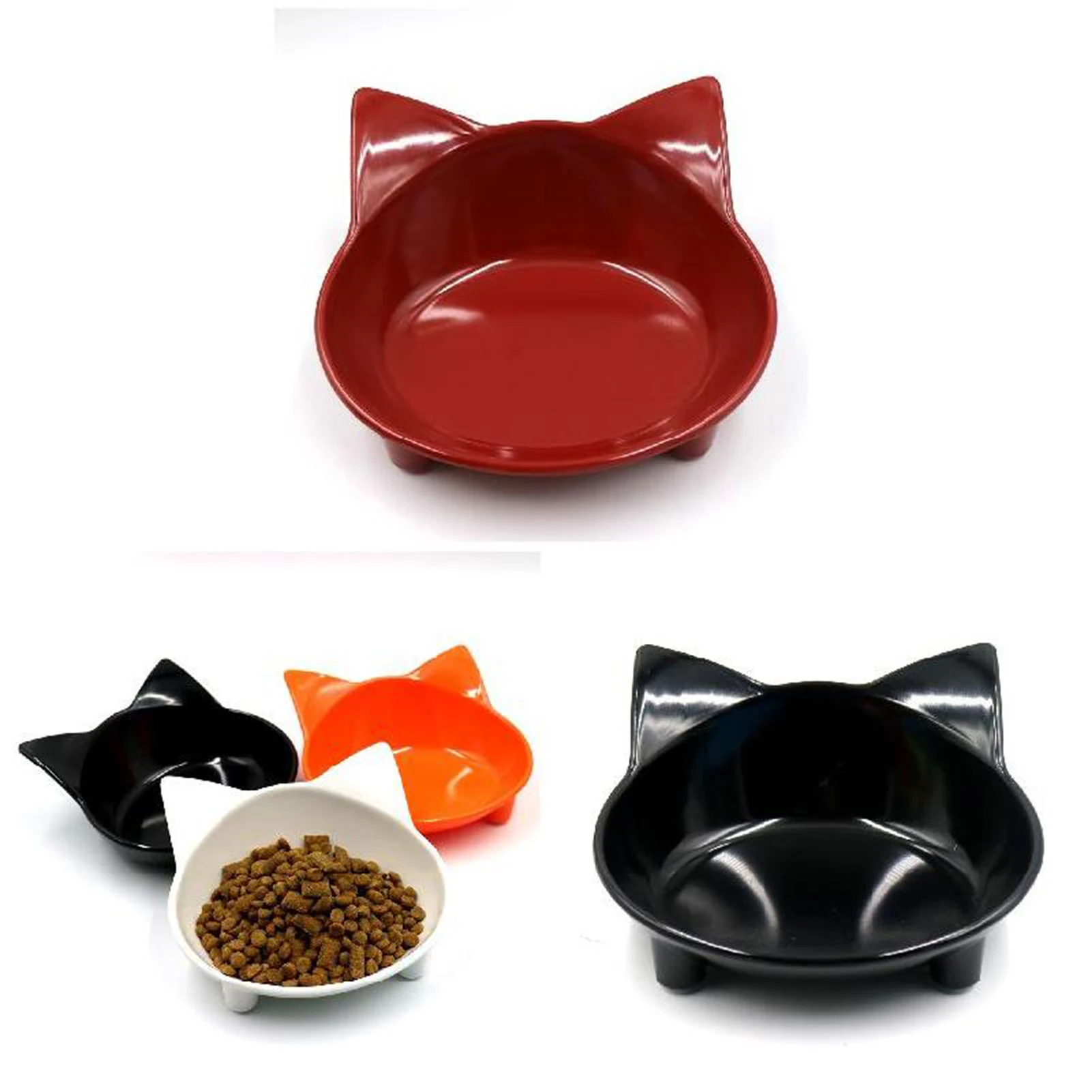 Melamine Pet Cat Food Bowl Food and Water Stress Free Bowl for Small Medium Large Pet