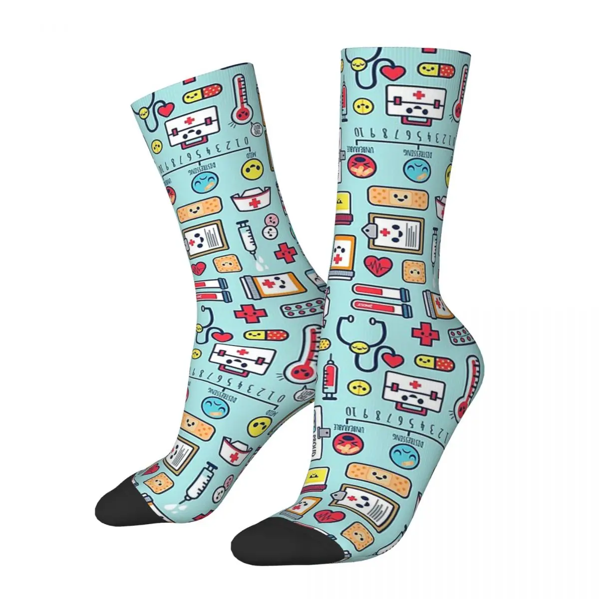 Doctor Medical Nurse Hospital Proud Surface Pattern Design Blue Men Women Socks Outdoor Novelty Spring Summer Autumn Winter