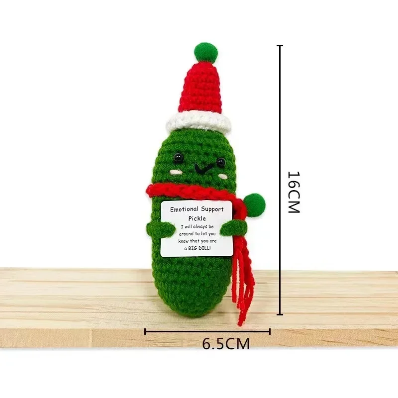 Handmade Emotional Support Pickled Potato  Birthday Gift for Women Men, Cute Crochet Christmas Pickle Knitting Doll Ornaments