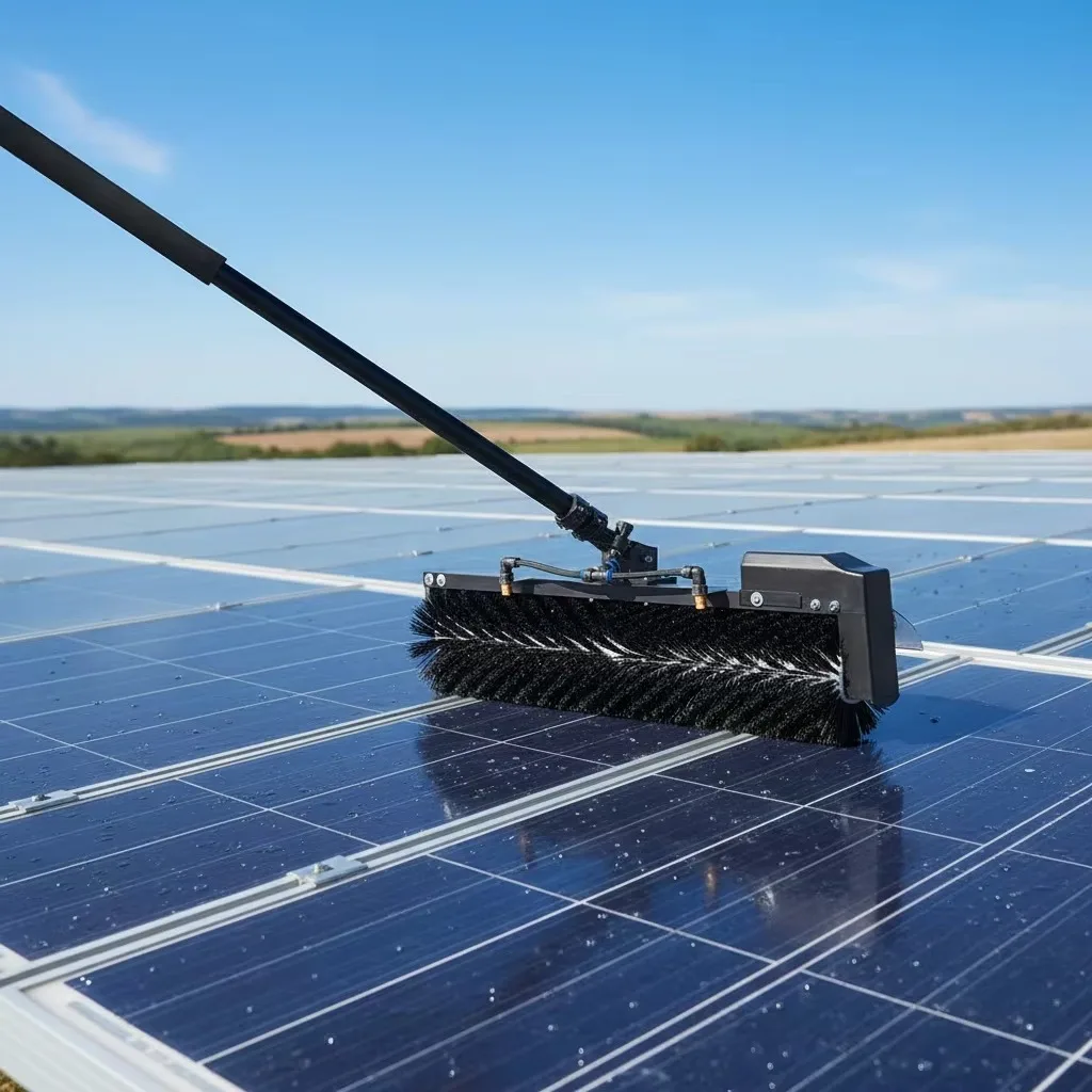 

Aluminum Extension Pole Brushless Motor AC DC Solar Powered Glass Window Dust Cleaning Brush Eco Friendly