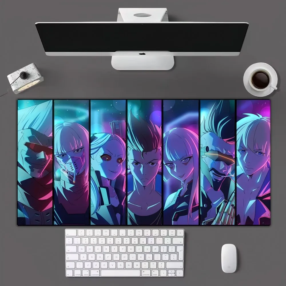 Imagem -03 - Cyberpunk Anime Mousepad Mouse Pad Gamer Esteira de Mesa Longa do Escritório E-edgerunners Tamanho