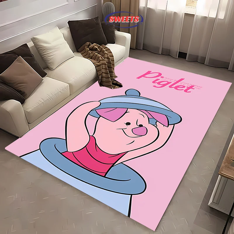 Disney Winnie The Pooh Piglet Carpet New Release!Anti-slip Sound Insulation,Rug for Living Room Bedroom Office Areas,Durable Mat