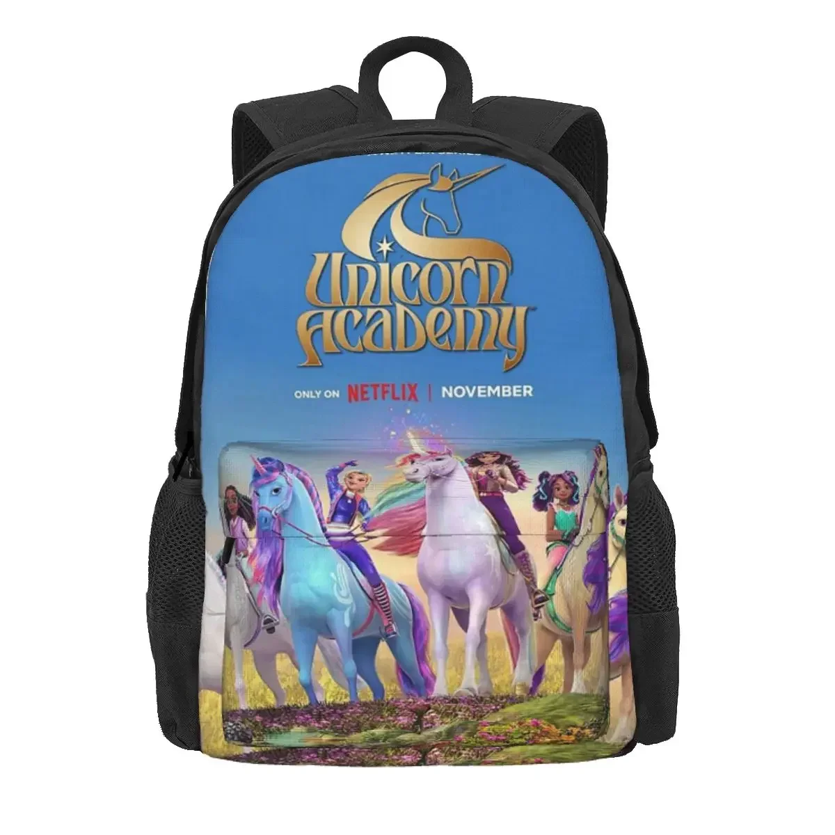 Unicorn Academy Backpack Daypack Large Capacity Boys Girls BookBag School Bag Shoulder Bags for Men Women