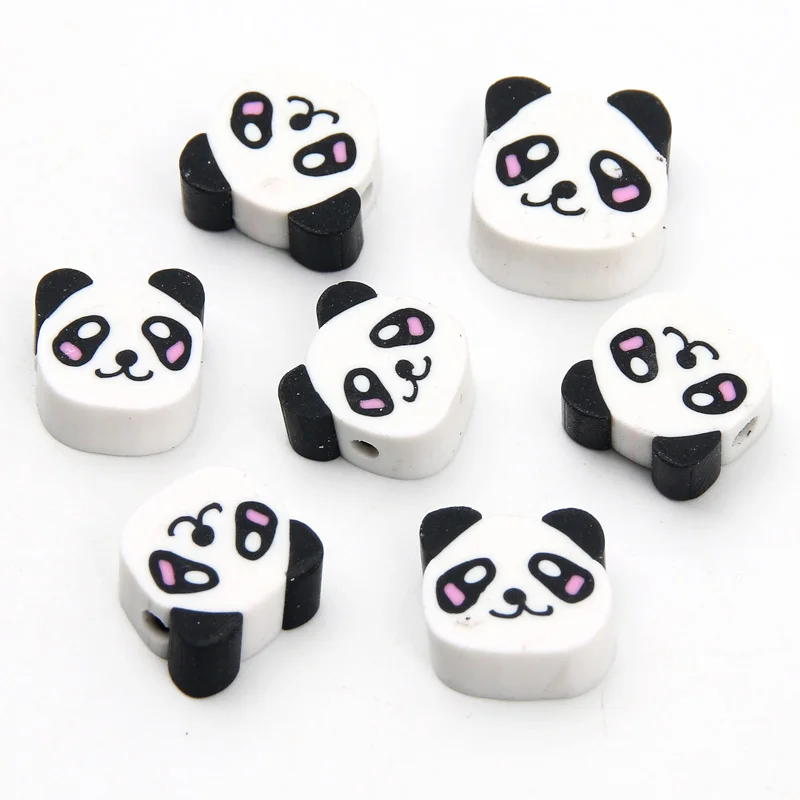 20/50/100pcs Cartoon Animal Polymer Clay Beads perline distanziali allentate fatte a mano per gioielli che fanno accessori per collana braccialetto