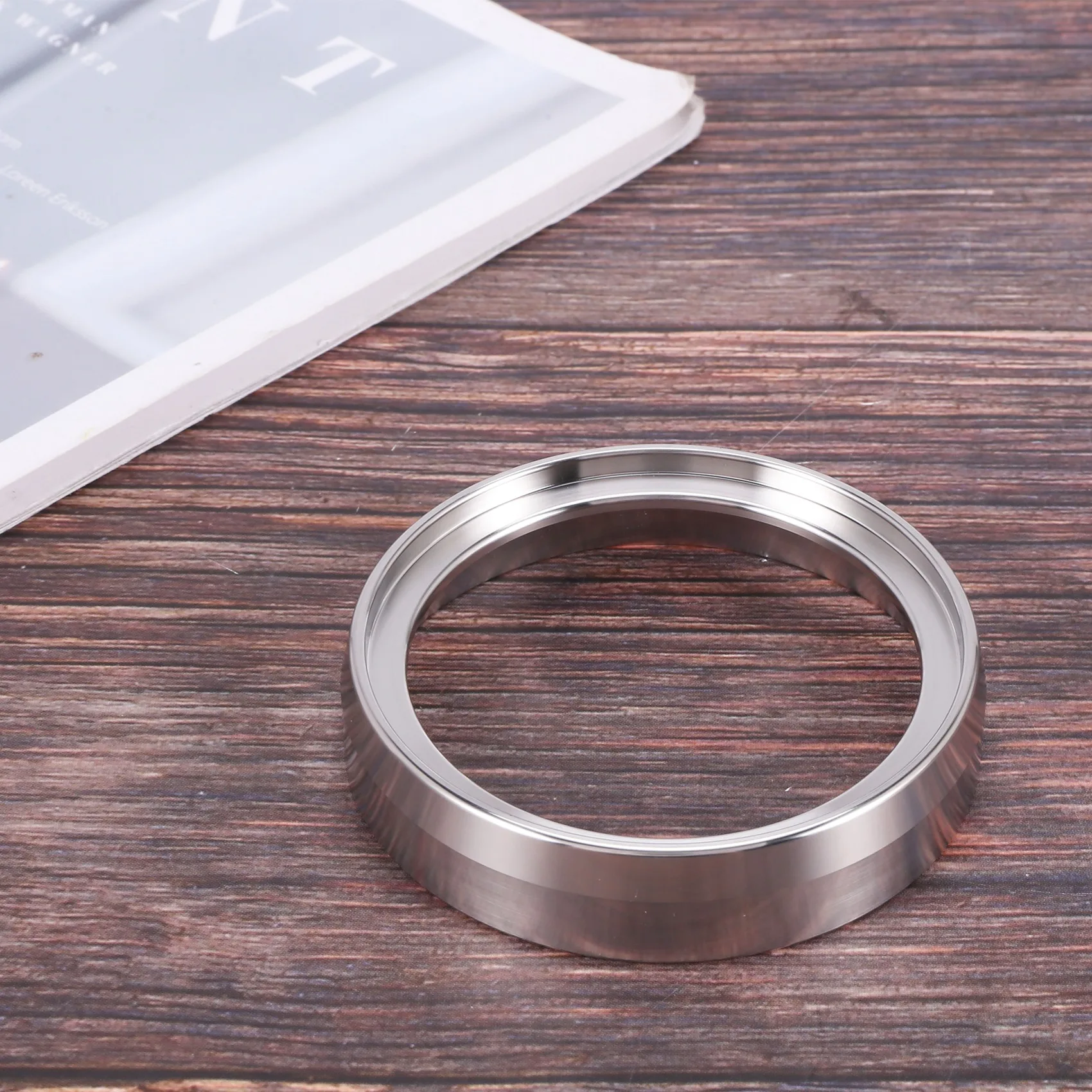 【EFFICIENT 】54Mm Stainless Steel Coffee Funnel Ring Powder Ring Anti-Fly Powder Coffee Machine Accessories