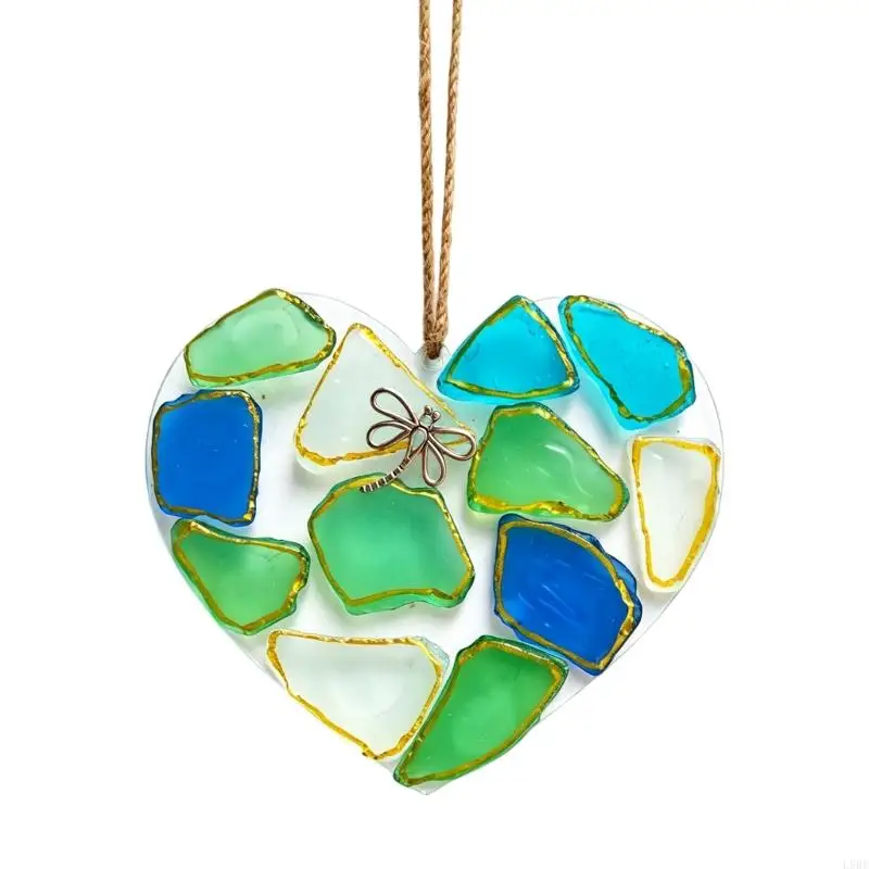 L9BE Marine Themed Sea Glass Hanging Decoration For Window Doorway Wall Display