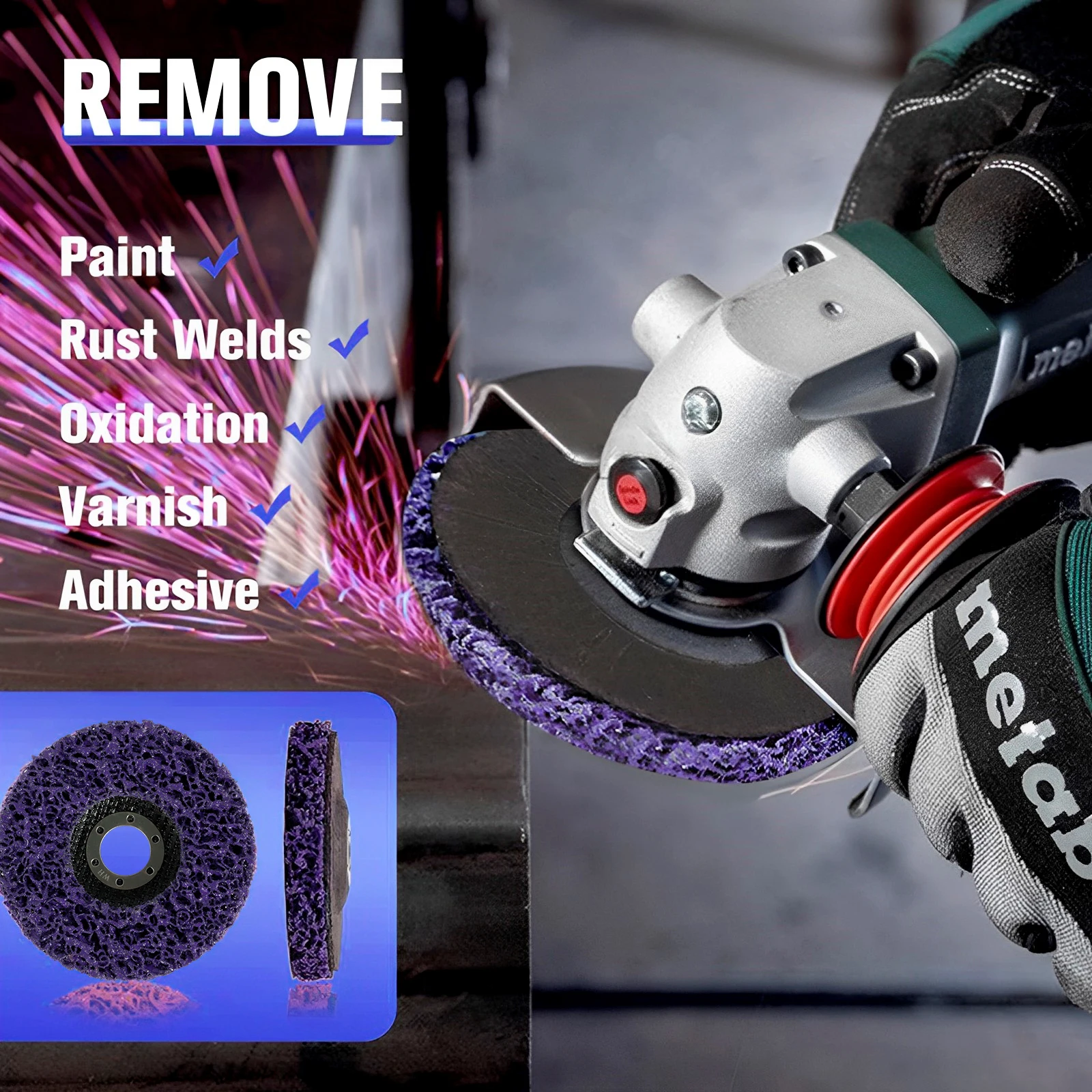 3Pcs Paint Removal Disc Quick Stripping Discs Multipurpose Rust Remover Wheel Wear-Resistant Paint Stripper Wheel Replacement