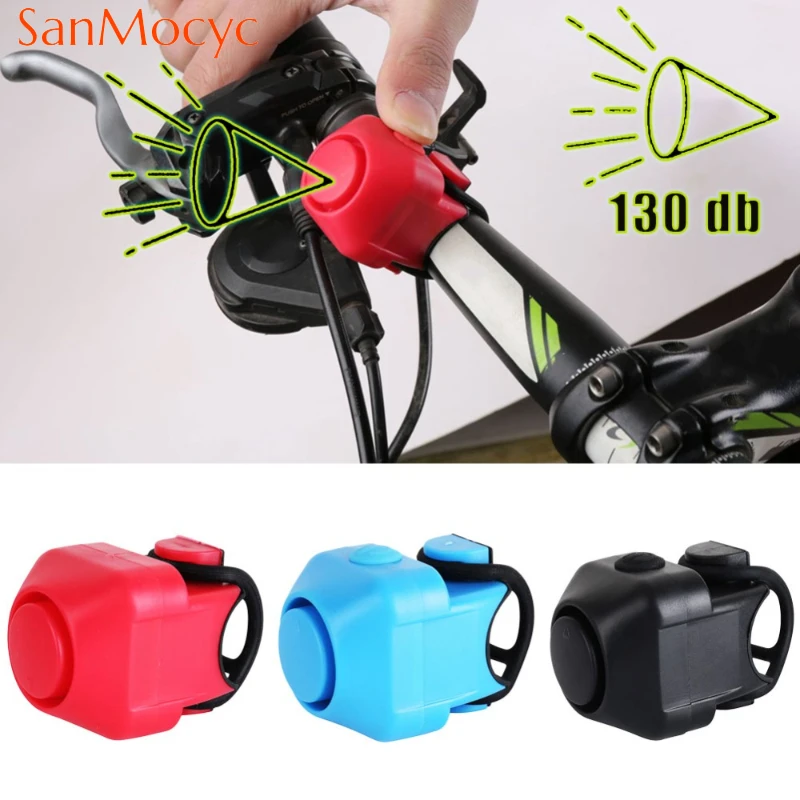 

Mini Bike Electronic Horn 130 db Bicycle Electric Bell Silica Gel Police Siren Cycling Handlebar Alarm Ring Bicycle Accessories