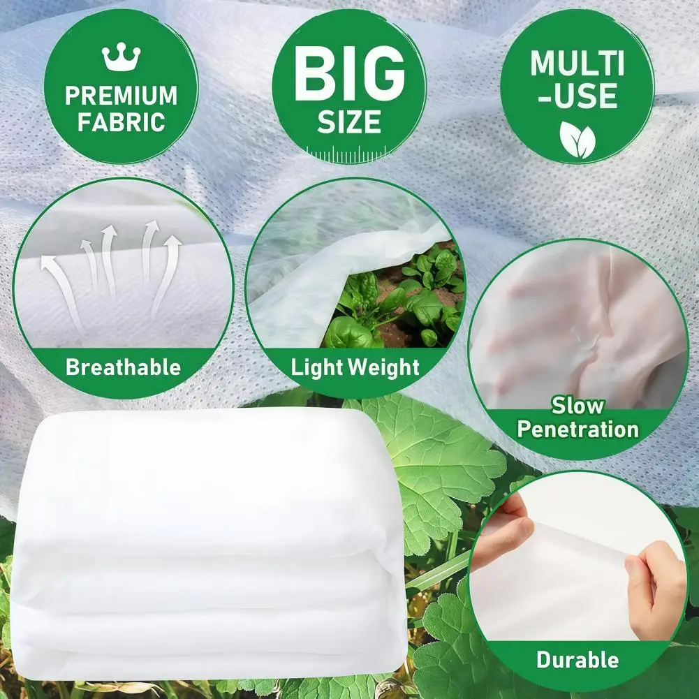 Weather Plant Wrap Thickened Frost Protection Blanket Non-woven Fabric Cold-proof Cover Breathable Garden Plant for Winter