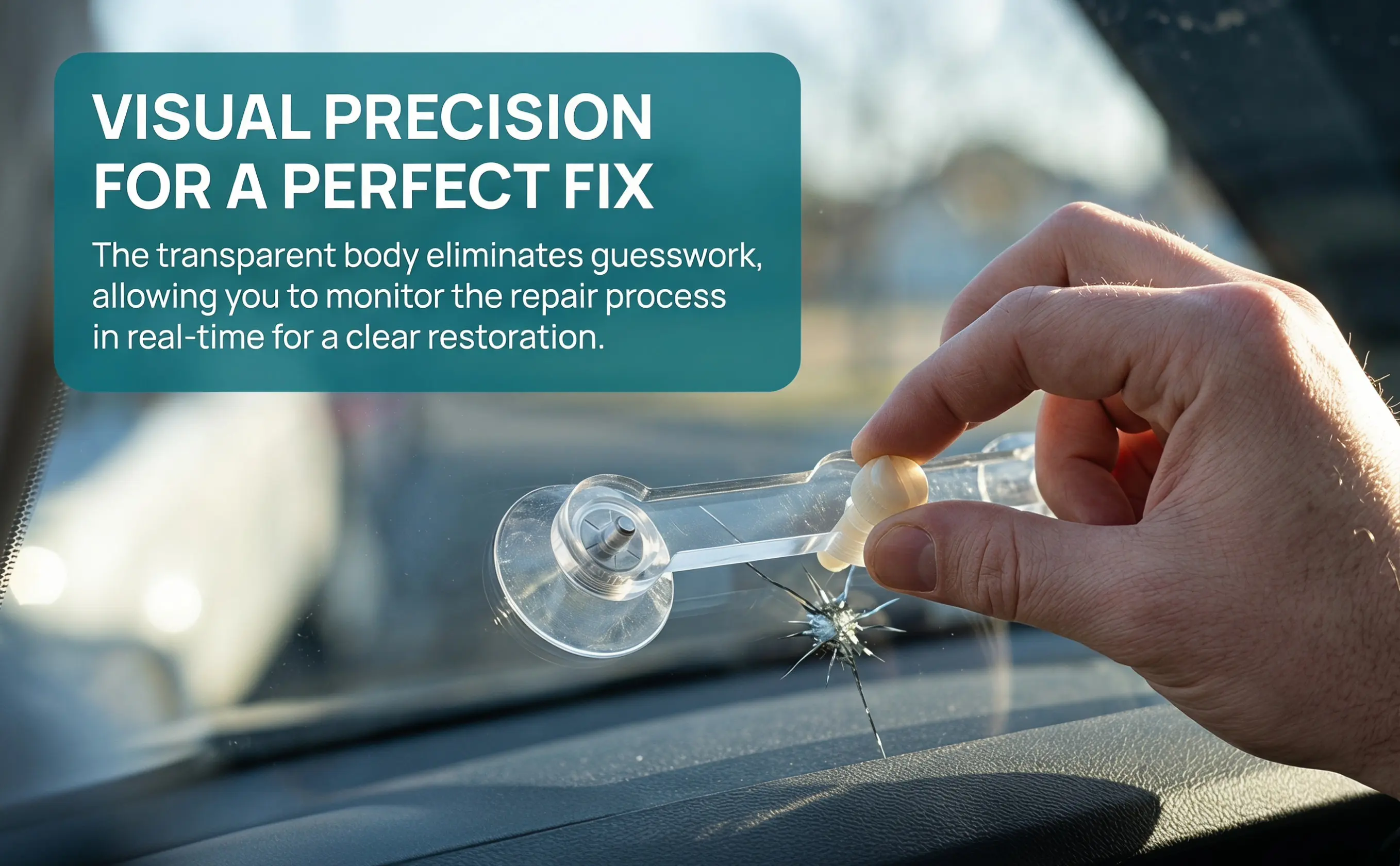 Auto Glass Suction Cup Expander Tool for Windshield Repair Car Crack Chip Fix Window Glass Repair Kit Crack Windshield Fix