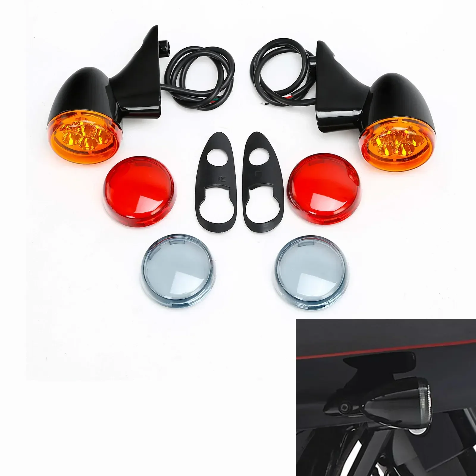 

Кронштейн указателей поворота, 4 провода для Harley Road Glide 2015-2023 2020, аксессуары для мотоциклов