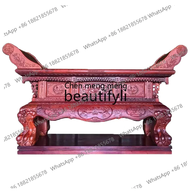 

c6601 Fragrant camphor wood temple solid wood Buddhist hall Buddhist cabinet offering table Zong's ancestral hall shrine