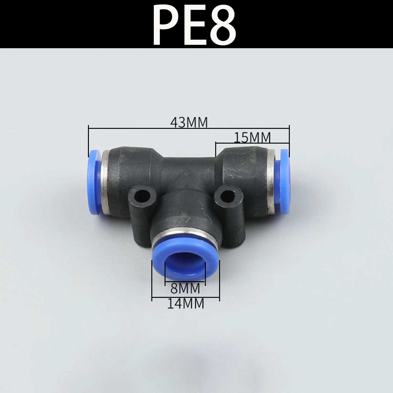 PE PEG Pneumatic Connector Quick Connect Hose Fitting Plastic 4mm 6mm 8mm 10mm 12mm 14mm 16mm Air Hose Connector, Pack of 10
