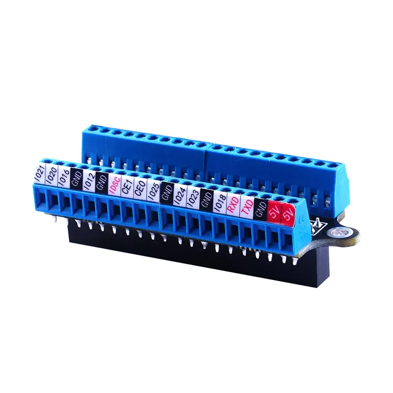 Raspberry Pi GPIO Erweiterungsplatine Mini-Schraubklemme 40P Pin Lead-out Aufkleber Acrylplatte mit Schraubendreher für RPI 4B