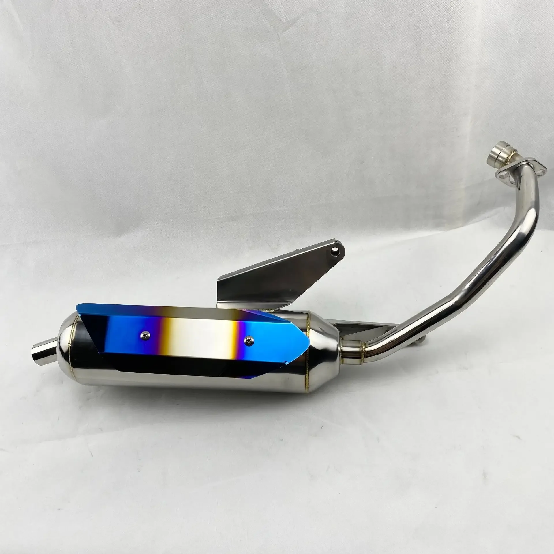 RS100CC stainless steel modified exhaust pipe, back pressure silent muffler, loud chimney exhaust pipe