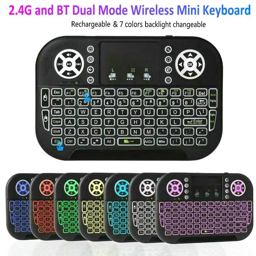 i8 A8 Mini keyboard Bluetooth and 2.4G dual mode wireless keyboard compatiable for phone tablet pc computer keyboard