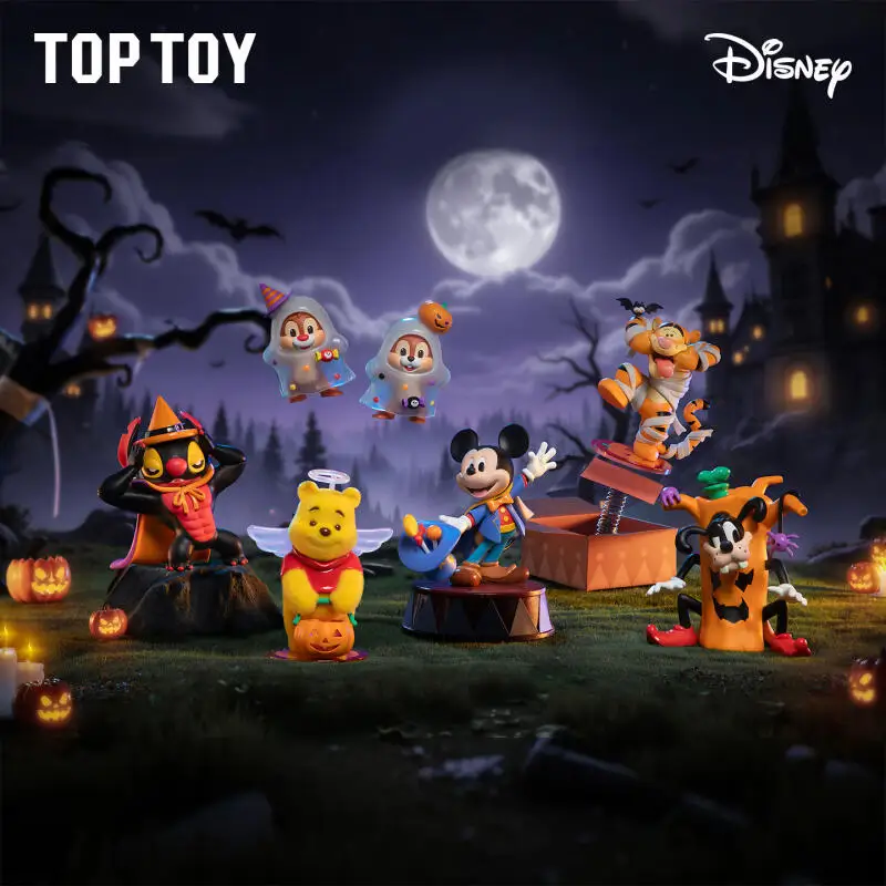 

TOPTOY Disney Hallo Ween Fantasy Night Series Blind Box Toys Guess Bag Kawaii Anime Action Figure Cartoon Model Home Decoration