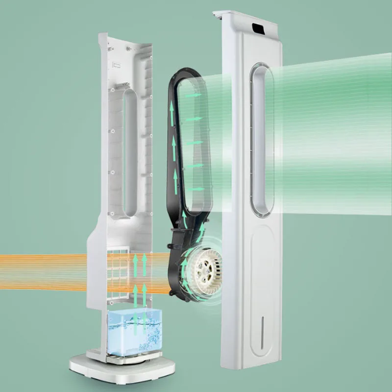 Ortable Air Conditioner Personal Rechargeable Mini Desktop For Home Room White Mobile Fan