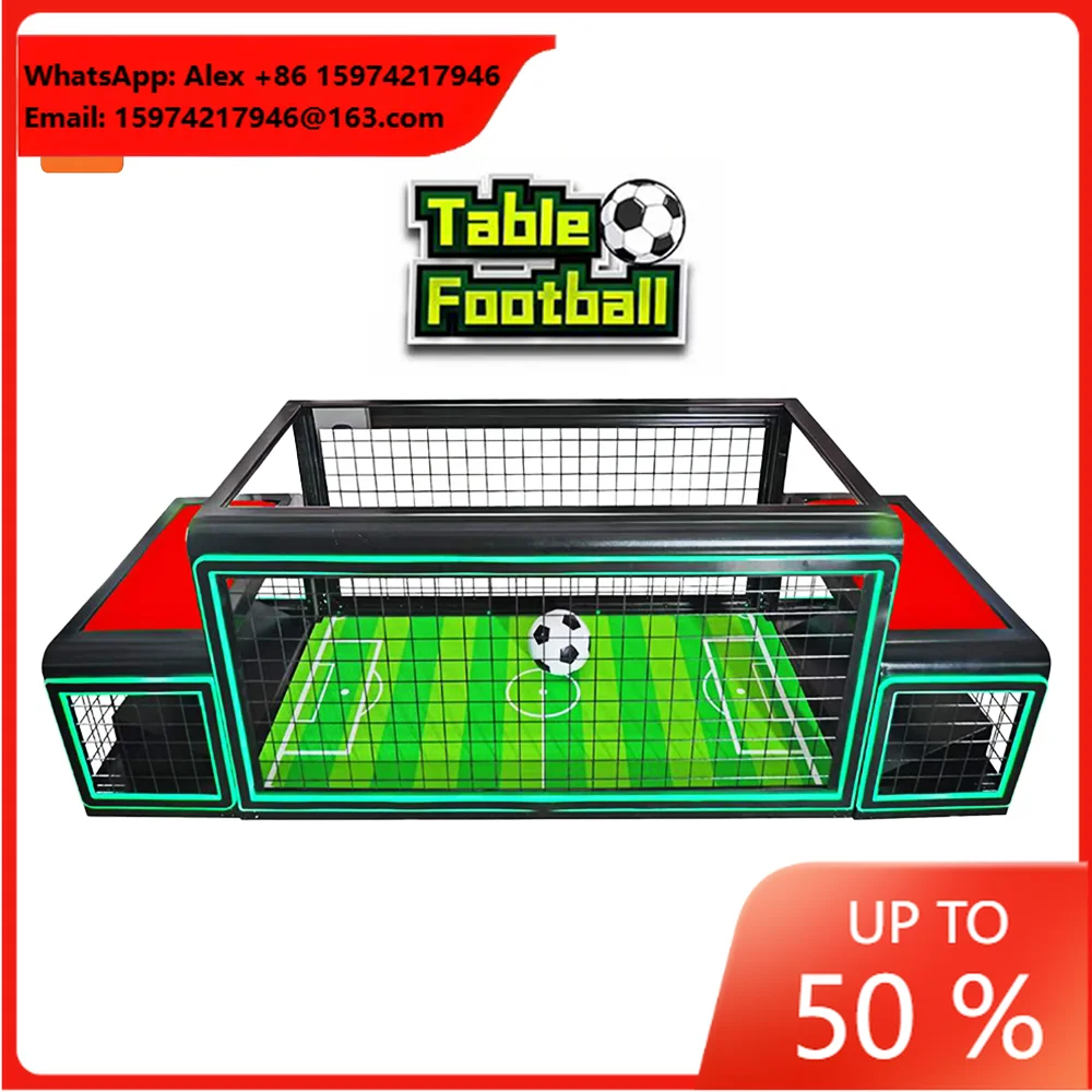 HiPlay Commercial Table Soccer Arcade Game Equipment, 2-Player Competitive Electric Sports Game For Sports Bar & FEC