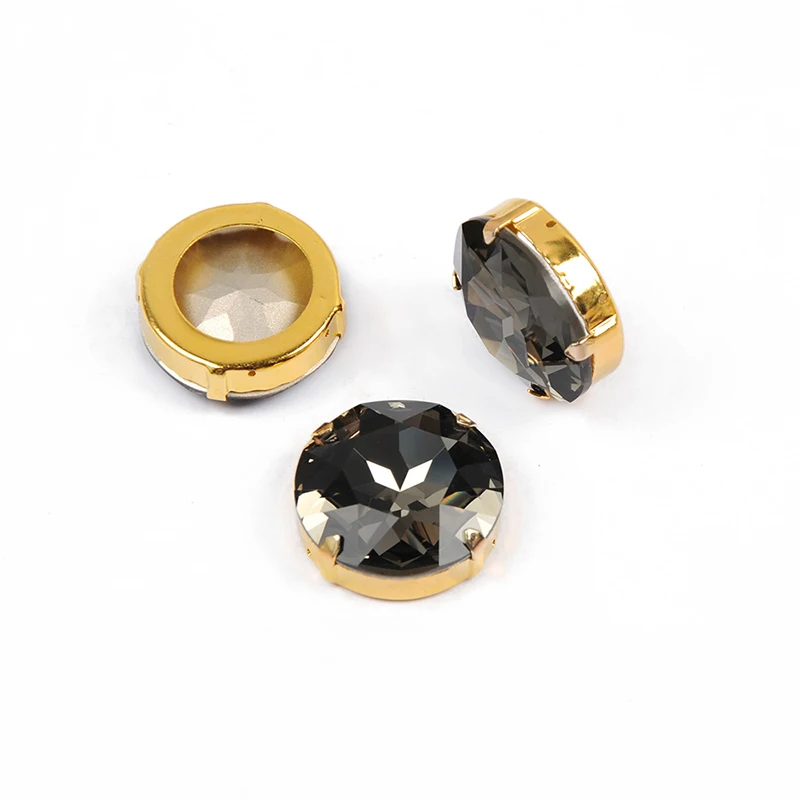 6A SW 27mm Großer Runder Edelstein-Strassstein für Handarbeiten Rivoli Kristallblume DIY Bastelzubehör Kristallschmuck Kleidungszubehör – Detail 7