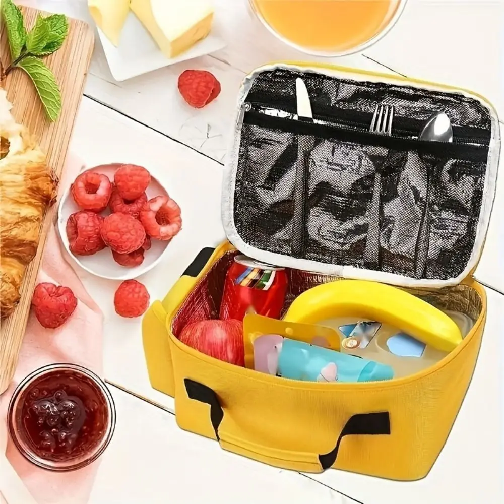 Thermal Insulated Picnic Bags Handbag Keep Fresh Portable Insulated Lunch Bag Waterproof School Bus Shape