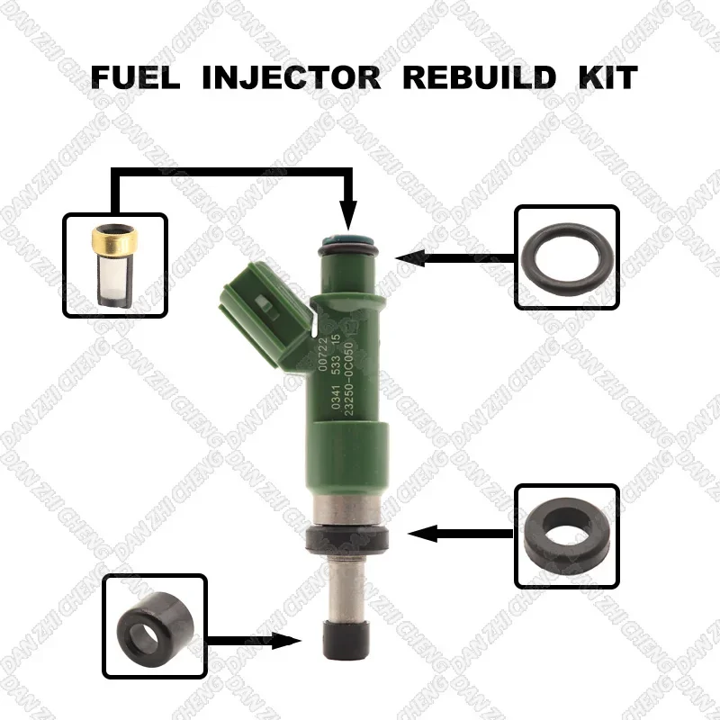 

Fuel Injectors Seals O-Ring Repair Filters for Toyota Hilux Vigo 2TR Car-styling 23250-0C050 23209-0C050