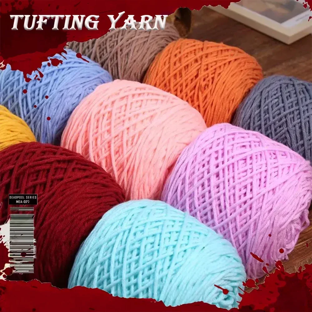 Tufted Yarn Professional Yarn for Tufting Gun 400g 8 Strands Cotton for Diy Customized Rug Making Weaving Knitting Yarn