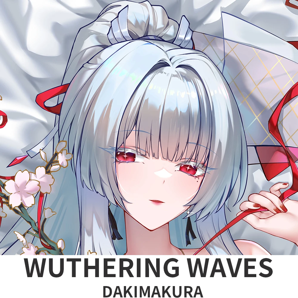 Dakimakura Wuthering Waves Hiyuki Anime Style Pattern Pillow Cover Sofa Bed Cushion Case