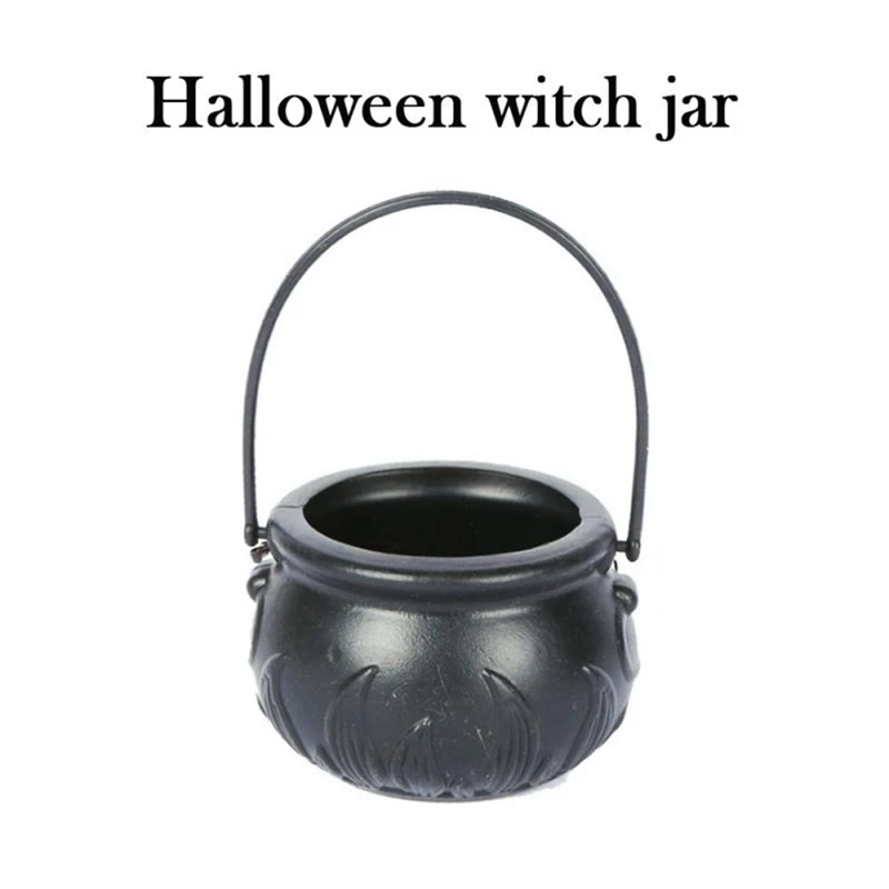 Halloween Witch Pot Cauldron Mister Mist Maker Smoke Fog Machine Color Changing Party Prop Decoration