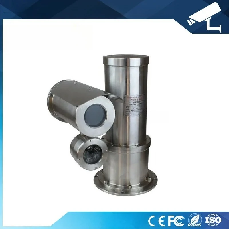 Caméra PTZ panoramique et inclinable antidéflagrante IP68 anti-corrosion CCTV avec vision nocturne IR