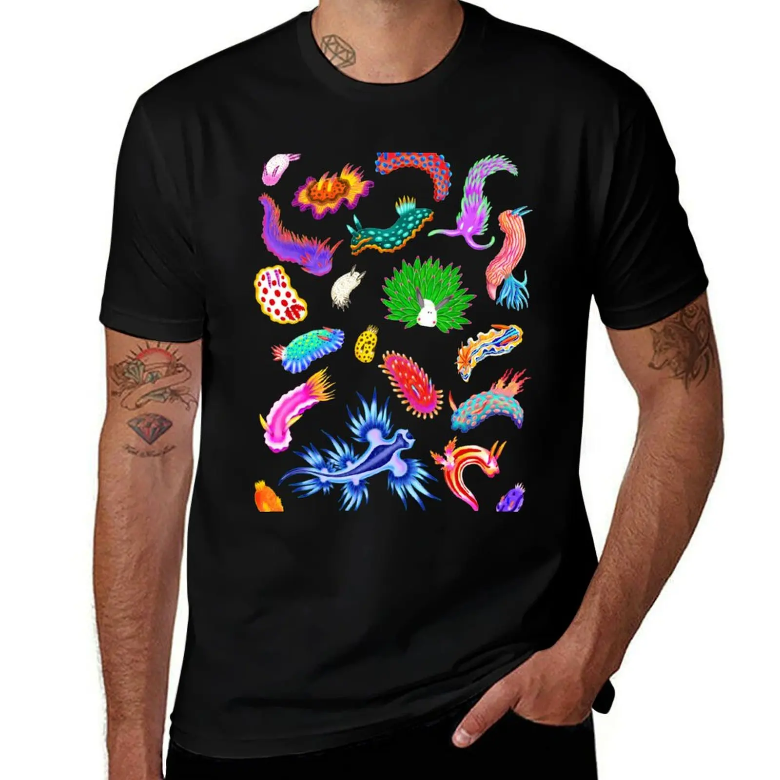 Rainbow Nudibranchs (Sea Slugs) Assortment T-Shirt vintage clothes anime clothes mens champion t shirts