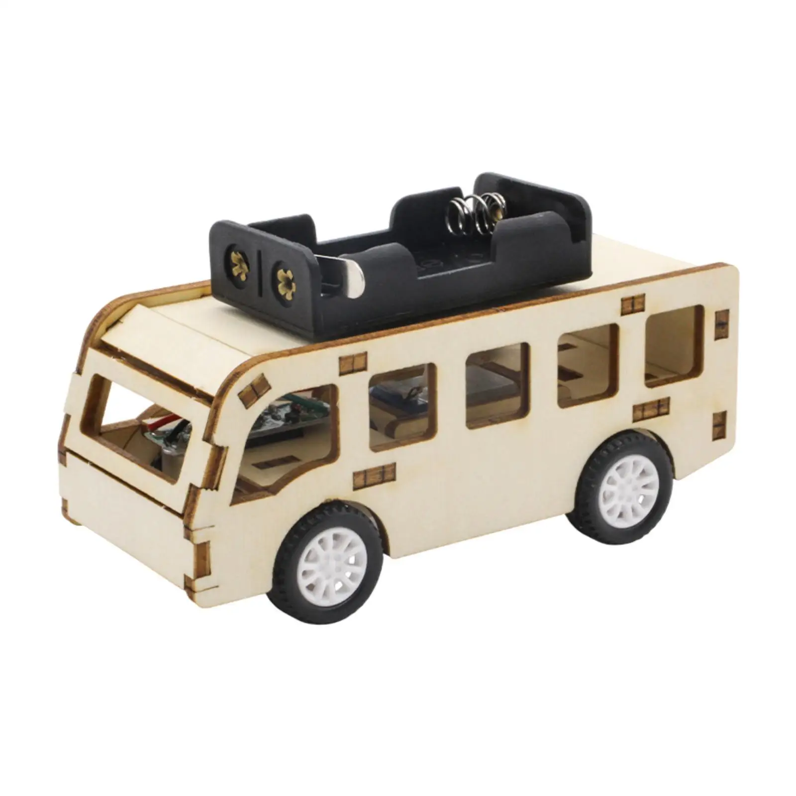 รถบัสควบคุมด้วยเสียง ของเล่นเด็กผู้ชายอเนกประสงค์ ใช้งานง่าย ของเล่นรถบัสสำหรับการเรียนรู้วิทยาศาสตร์ ของเล่นสำหรับนักเรียนประถมศึกษา การทดลองวิทยาศาสตร์