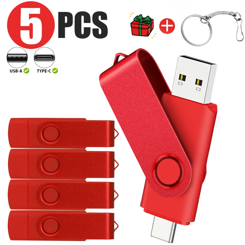 5 قطعة/الوحدة TYPE-C USB فاش محرك 64 جيجابايت 32 جيجابايت 16 جيجابايت 8 جيجابايت 4 جيجابايت 1 جيجابايت 2 جرام القلم محرك فلاش фolleisk مقاوم للماء Memoria Cel Usb Stic #3
