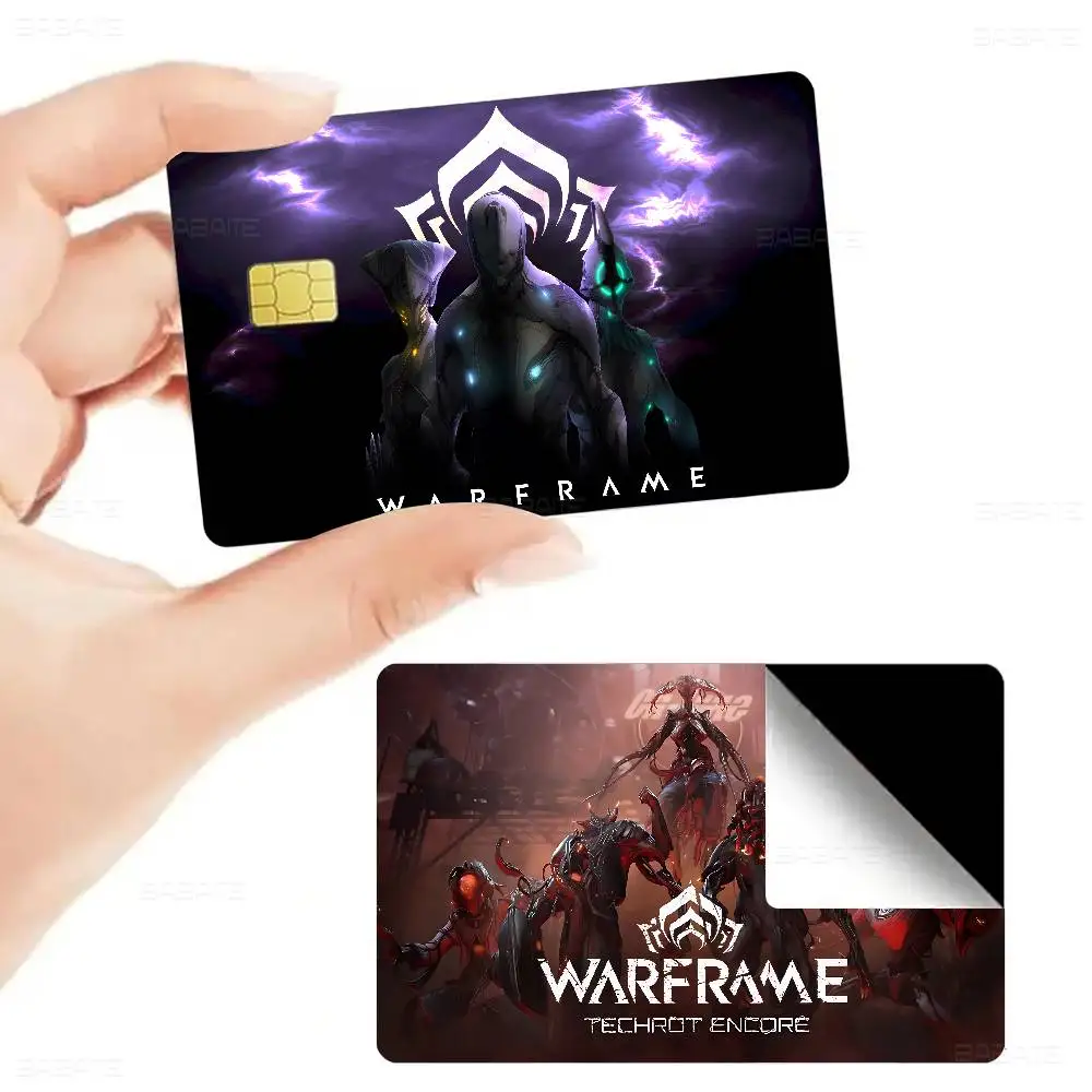 ملصقات جلدية لبطاقة الائتمان W-Warframe لـ VISA Bank Bus Metro Access Card غطاء طبقة رقيقة واقية ملصق مائي للنساء #6