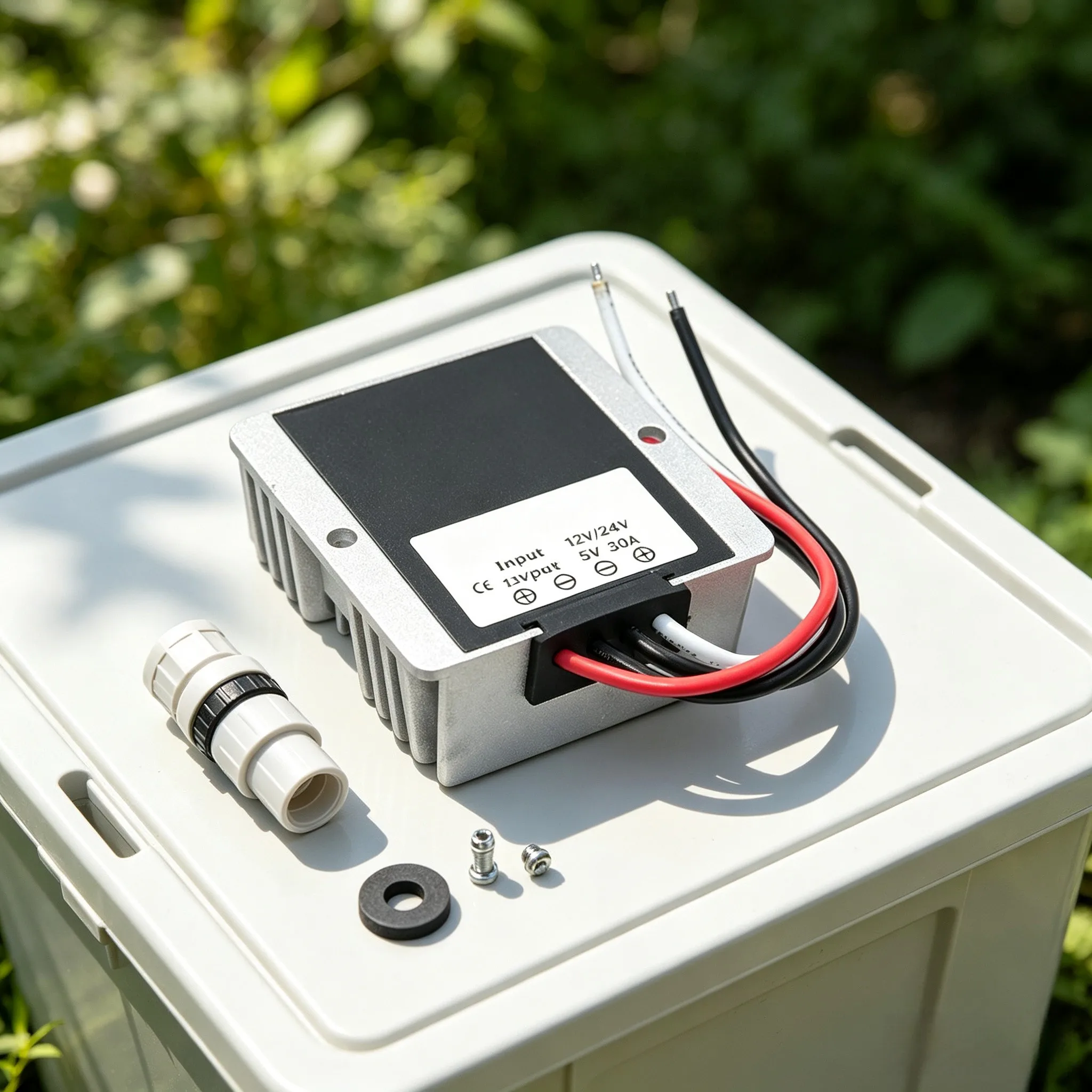 DC DC Step Down Converter 5V 30A for Vehicle For LED Screens and Illumination Systems Input 8V to 36V IP68 Protection