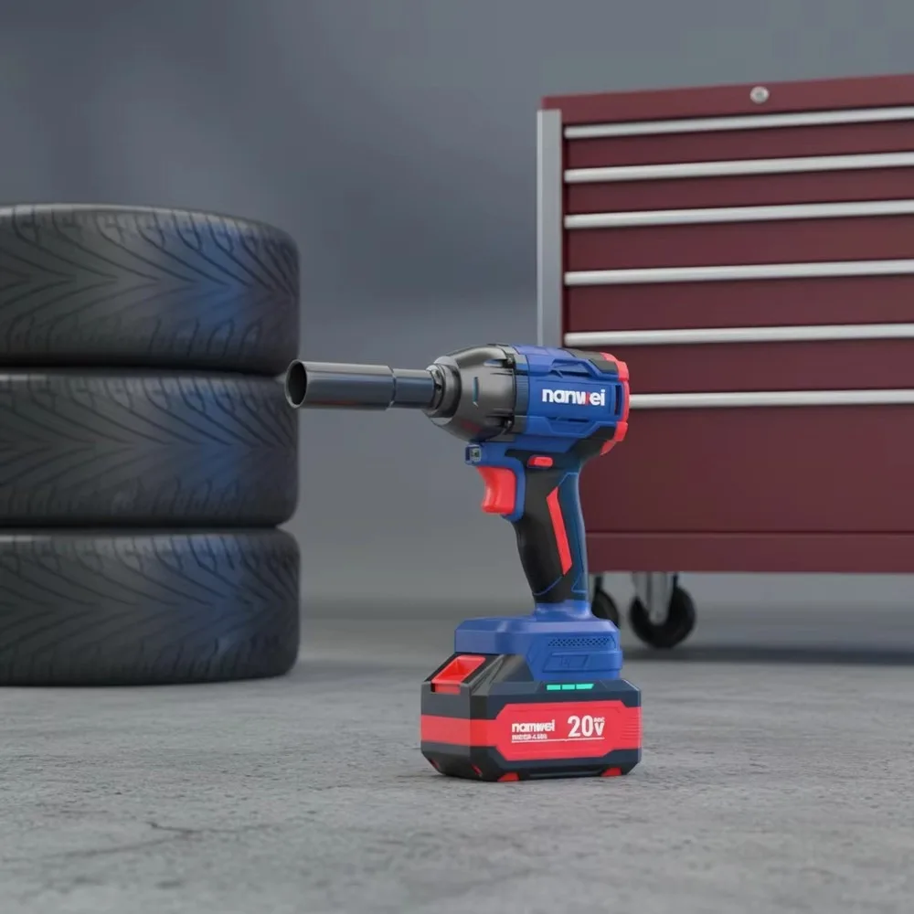 1/2" Cordless Impact Wrench 350N.m Electric Power Tool Kit With Hard Case For Auto Repair