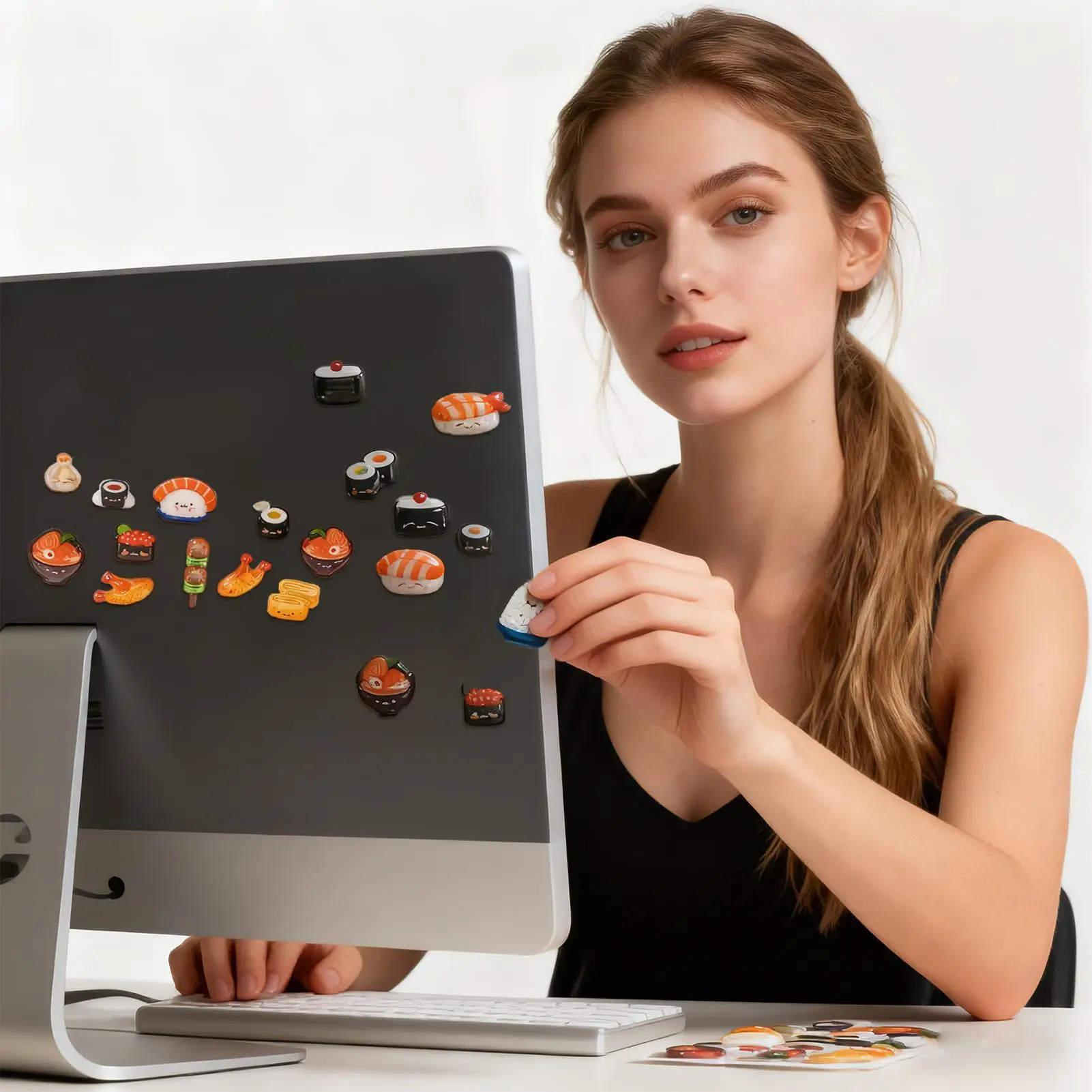 

3D Stickers Cartoon Food Theme Adhesive 3D Puff Sticker For Laptops Phone Case Party Birthday Classroom Reward Prizes Activity