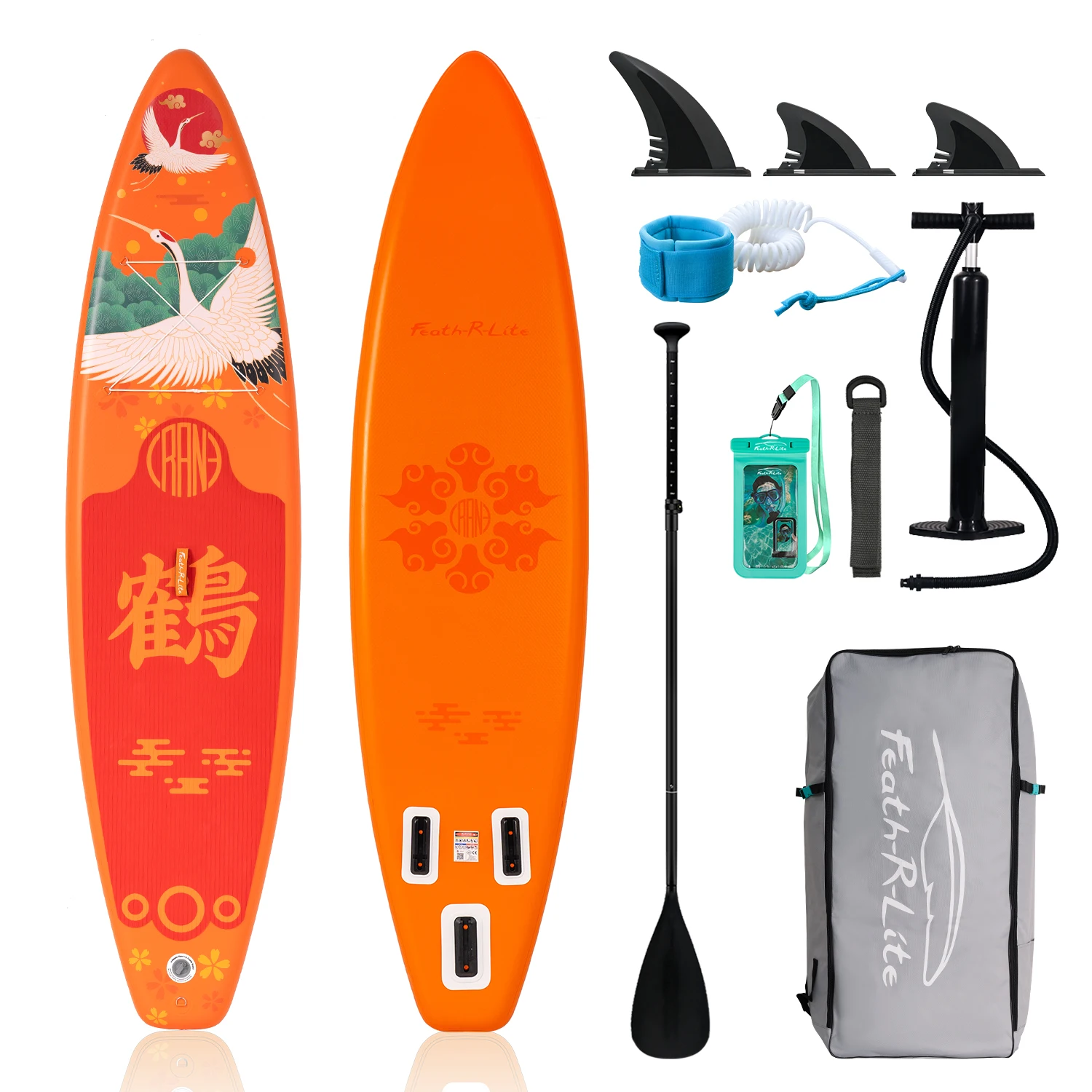 FunWater Inflatable Stand Up Paddle Board 335x84x15cm Ultra-Light Cruise Stand Up Paddling Board for All Levels with 10L Dry Bag