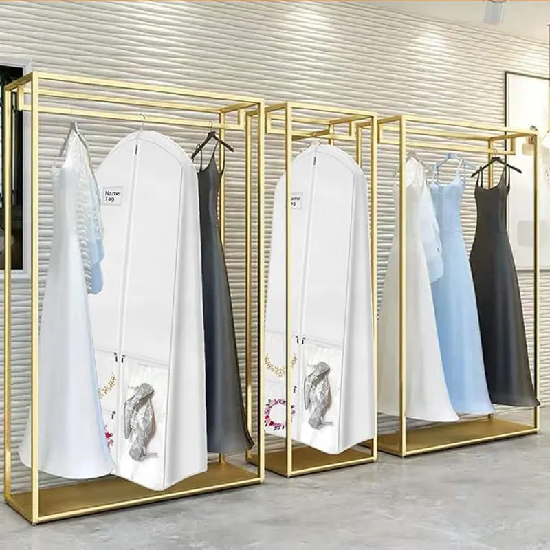 

2pcs/set Non-Woven Wedding Dress Bag with Handbag Multi-Functional Gown Dust Cover Portable Coat Garment Bag