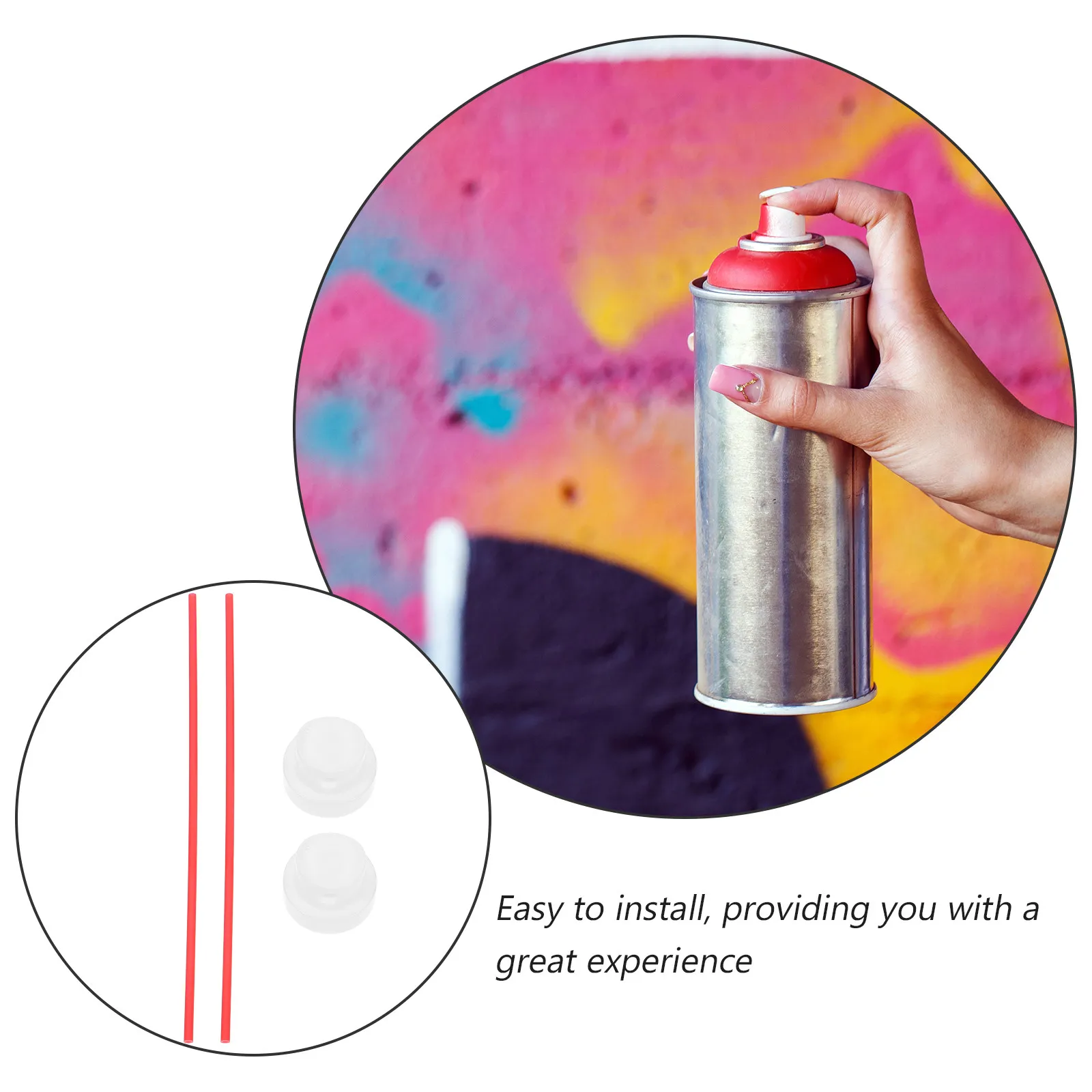 Flexible Spray Can Replacement Straw Red Extension Nozzle Precise Spray Can Extension Wand for Automotive Household Industrial