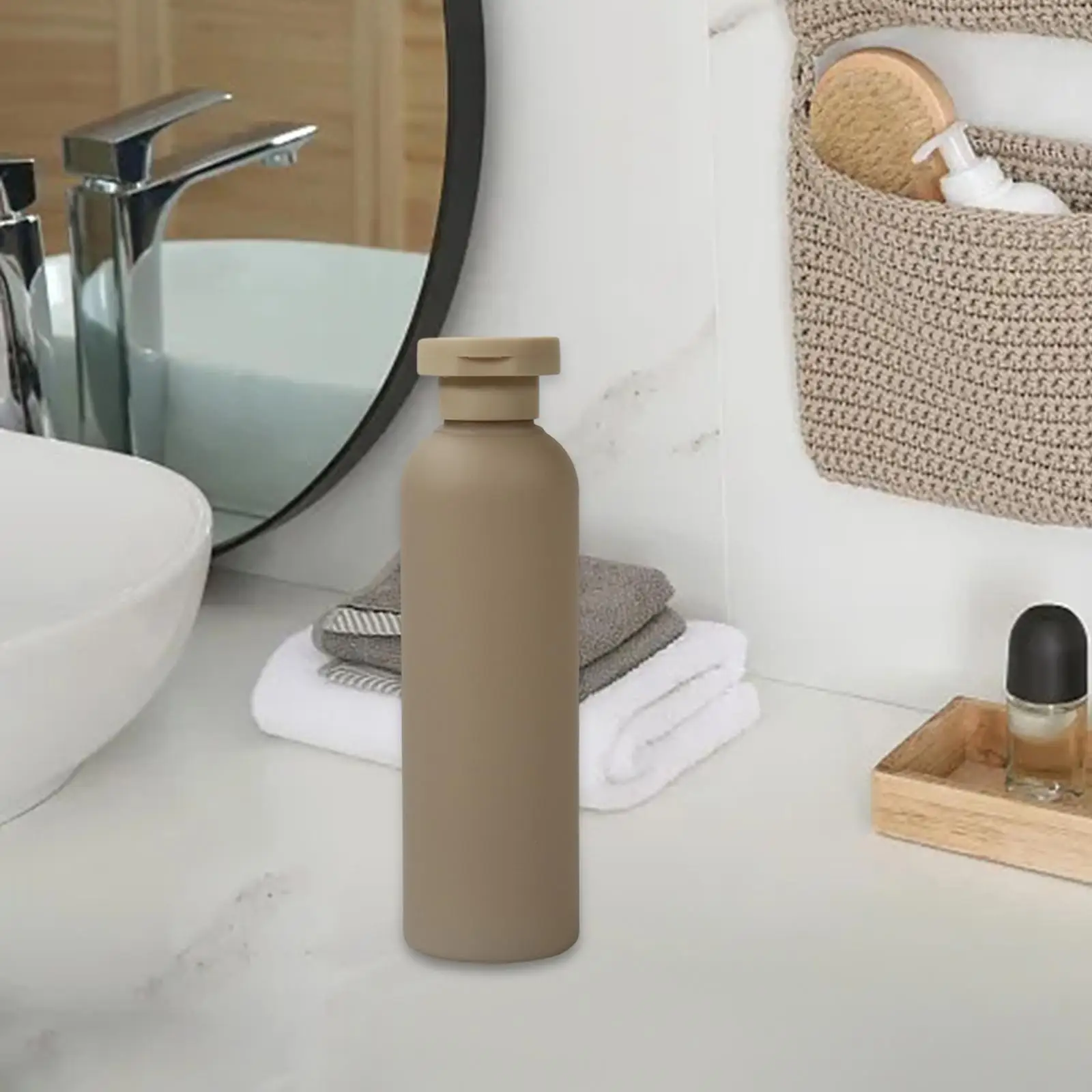 6x kosmetische Make-up-Verpackung, Aufbewahrungshalter, Behälter, Quetschflaschen für Lotion, grau, 200 ml, nachfüllbarer leerer Kunststoffflaschenverschluss