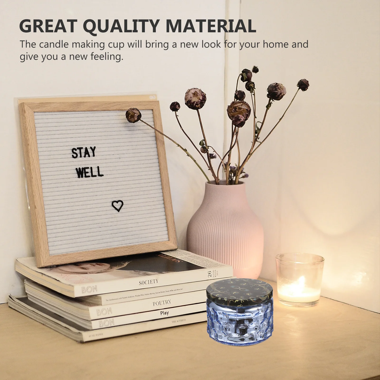 

1Set Glass Aromatherapy Cups Simple Design Practical Use Bedroom Living Room Office Decoration Cups