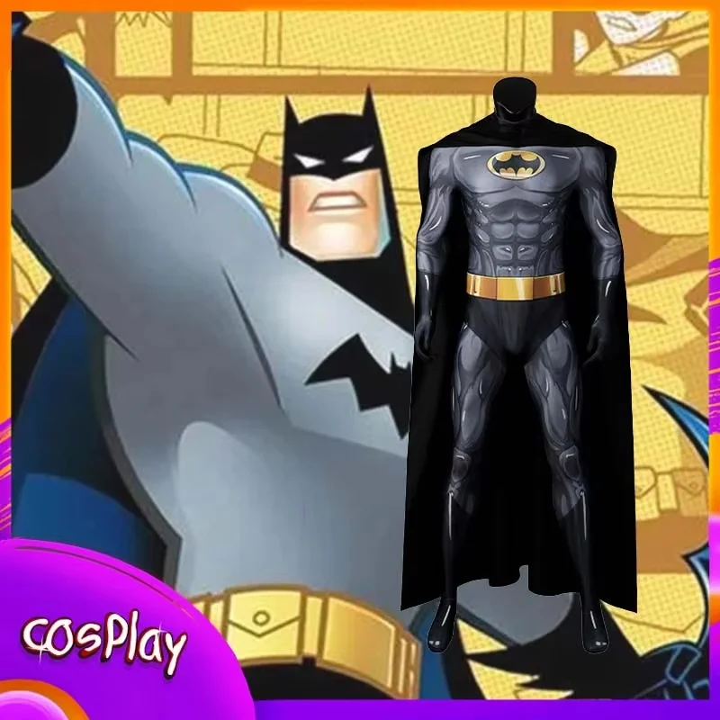 

Animation Version Batman Cosplay Costume Superhero Jumpsuit Comic-con Carnival Masquerade Party Props Bodysuit Halloween Gift